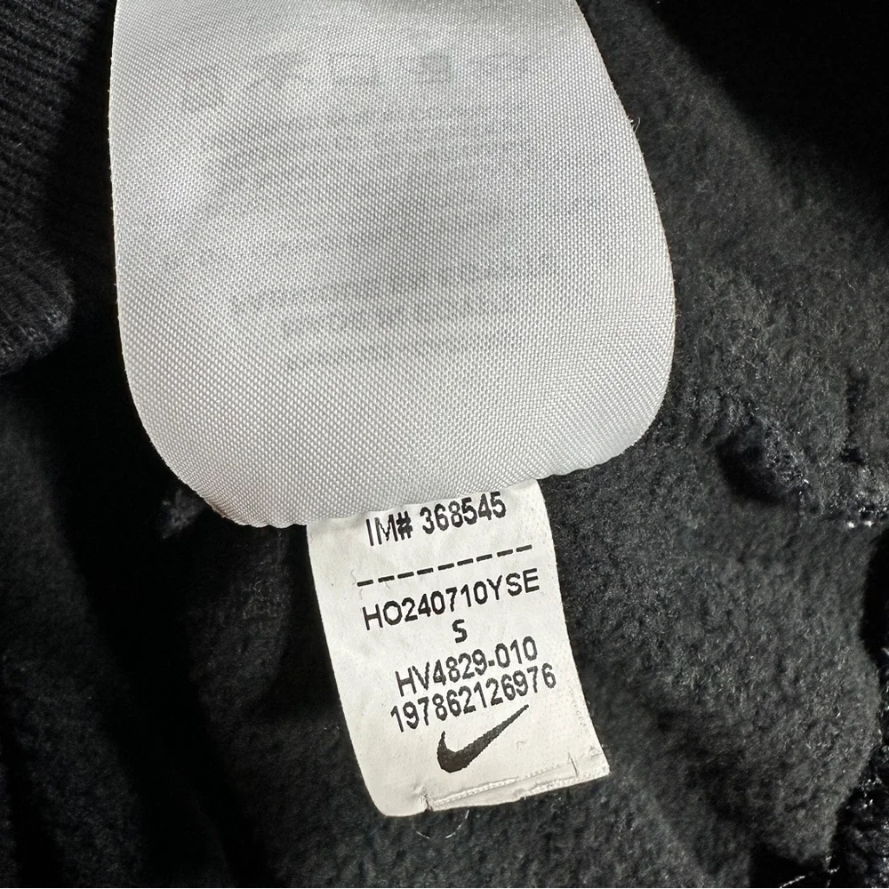 Nike Kids Hoodie Small‎ Black Pullover Sweatshirt Colorful Swoosh Print Logo